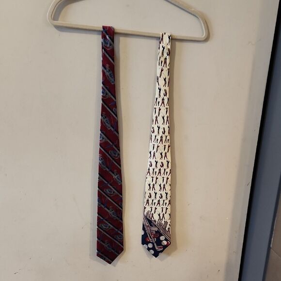 Stylish Red and Cream Ties Set - Picture 1 of 5